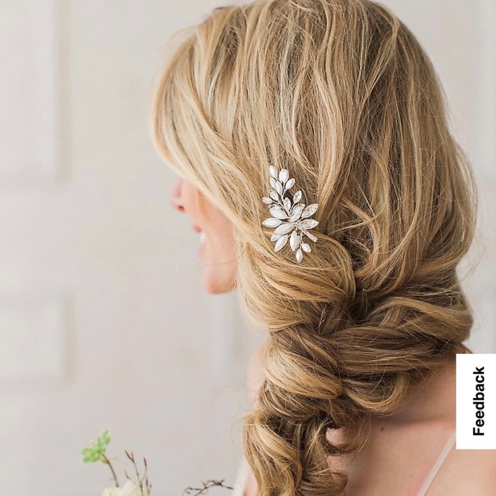 Crystal Leaves Hand-Wired Comb